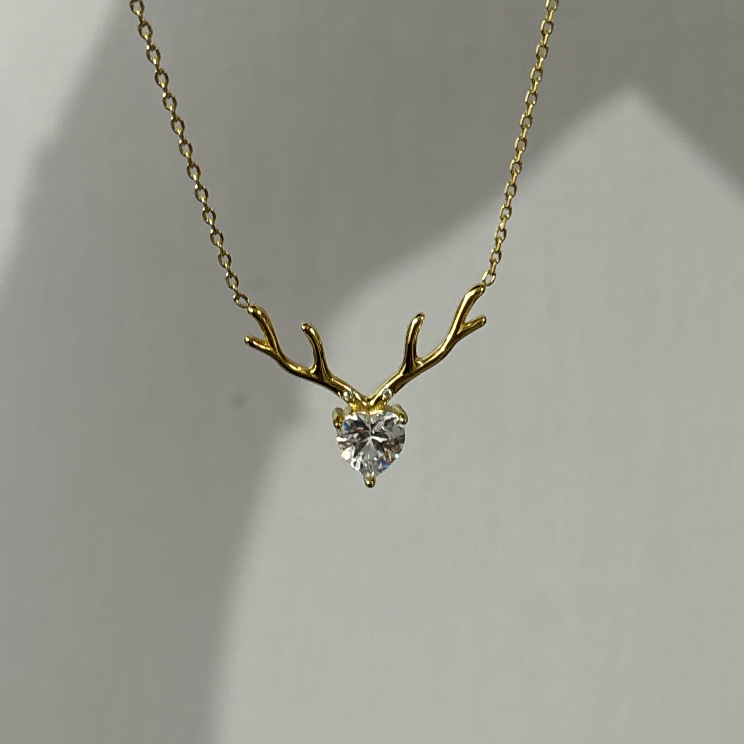 Deer heart necklace