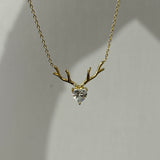 Deer heart necklace