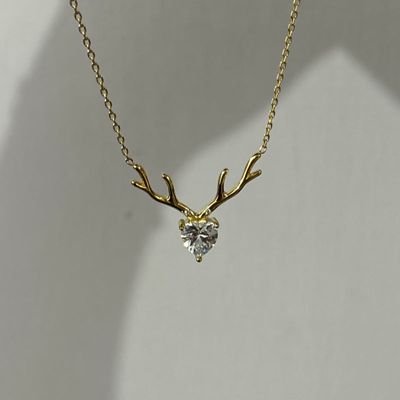 Deer heart necklace