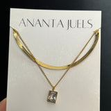 Double layer necklace