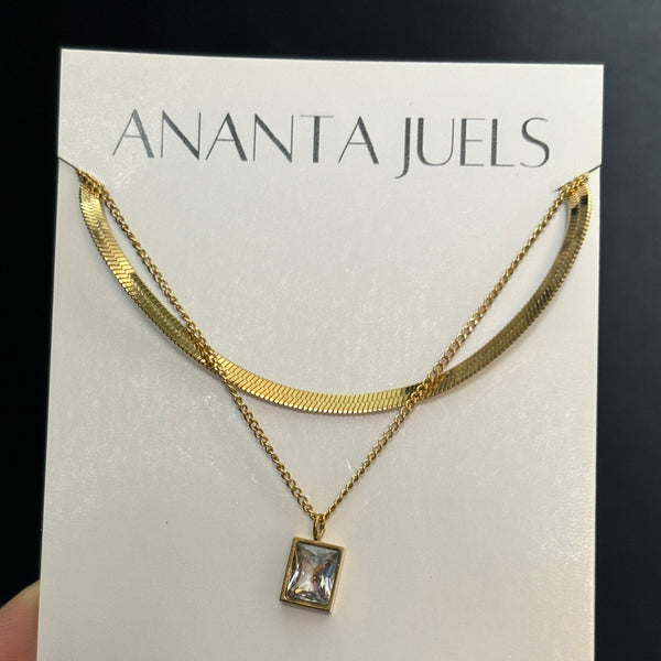 Double layer necklace