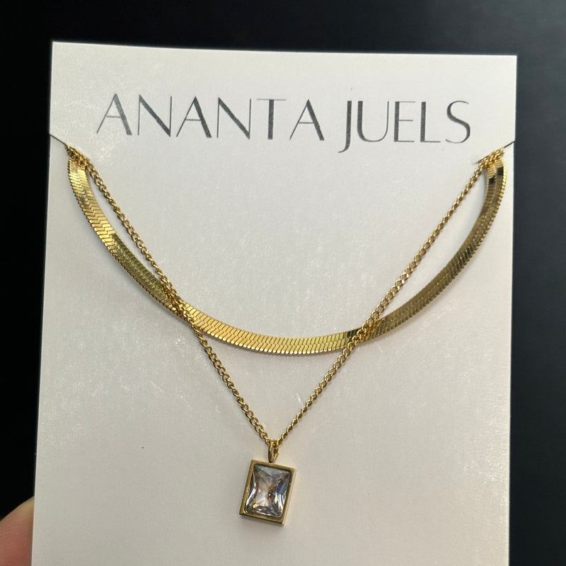 Double layer necklace