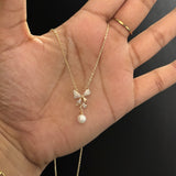 Pearl butterfly necklace