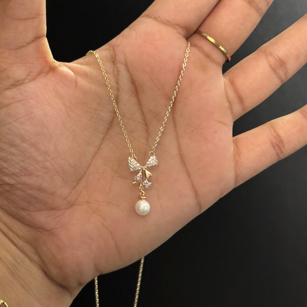 Pearl butterfly necklace