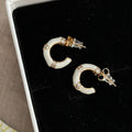 Vintage  hoops (white)