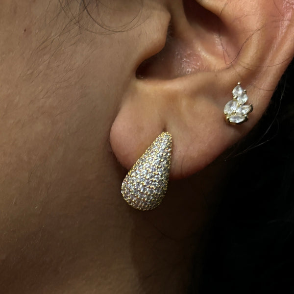 Studded drop earrings