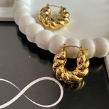 Chunky twisted hoops