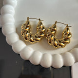 Chunky twisted hoops