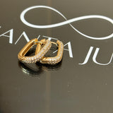 Studded Rectangular Hoops
