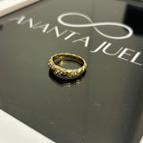Studded croissant ring