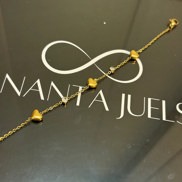 Heart chain bracelet