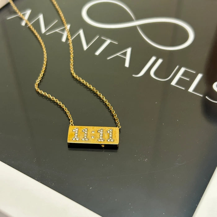 Studded 11:11 necklace