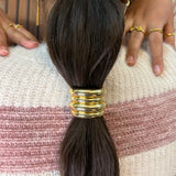 Layer pony cuff rubber band