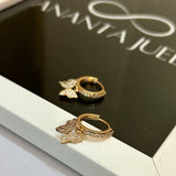 Butterfly hugging earrings