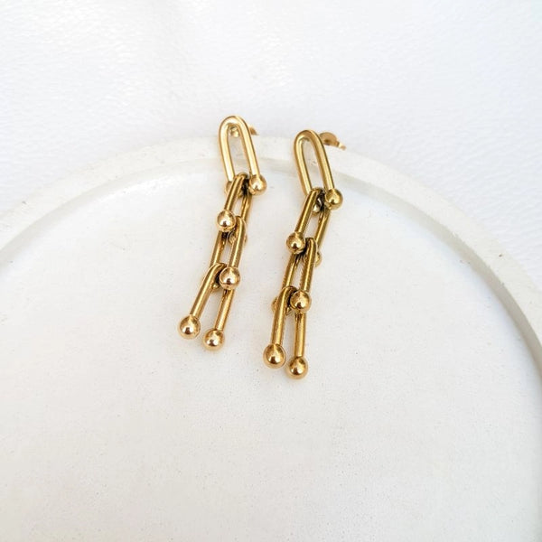 Link chain earrings