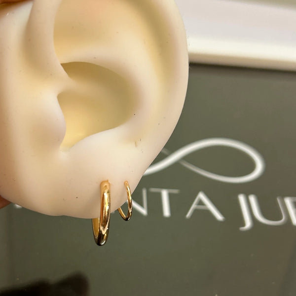 Double twist earrings (brass)