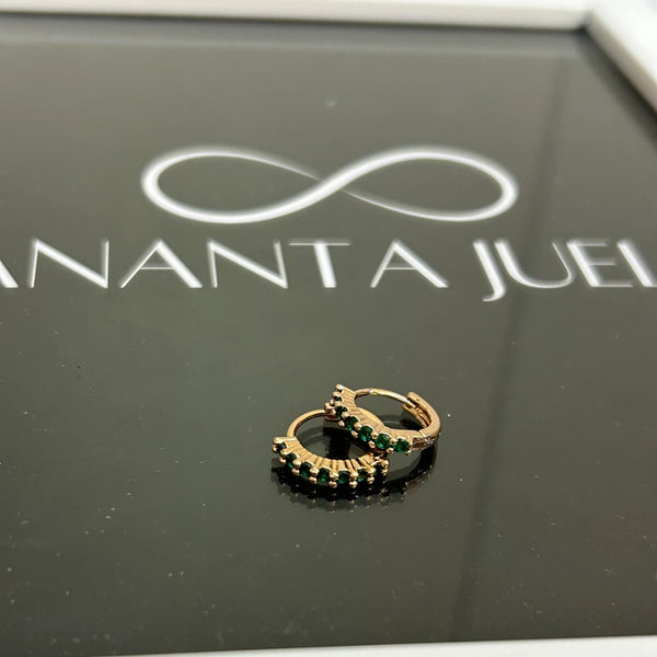 Green single line hoops