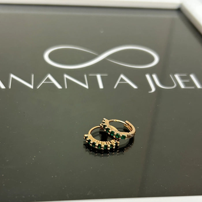 Green single line hoops