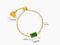 Emerald adjustable chain ring