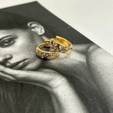 Gia double line hoops
