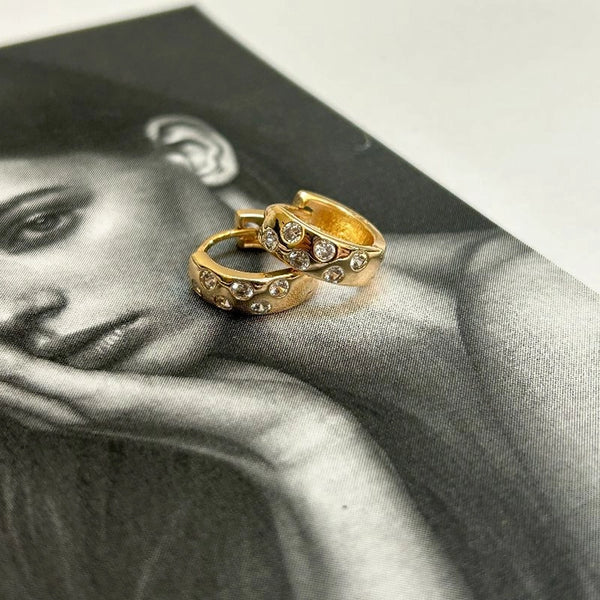 Gia double line hoops