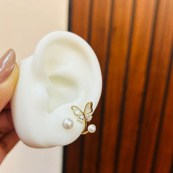 Pearl butterfly earrings