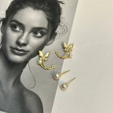 Pearl butterfly earrings