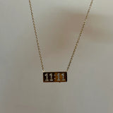 Studded 11:11 necklace