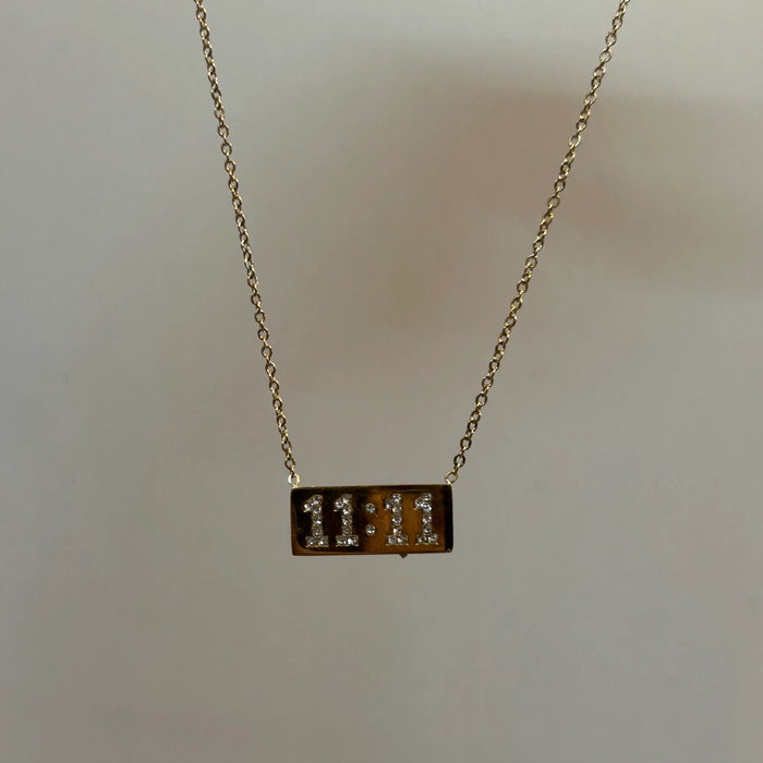 Studded 11:11 necklace