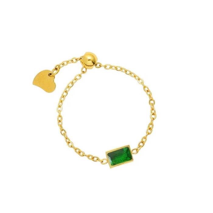 Emerald adjustable chain ring