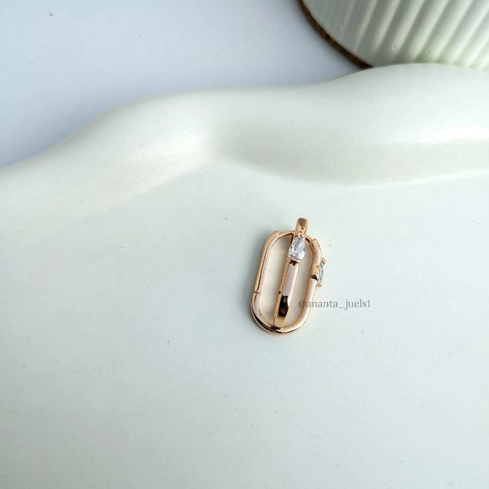 Oval studded hoops