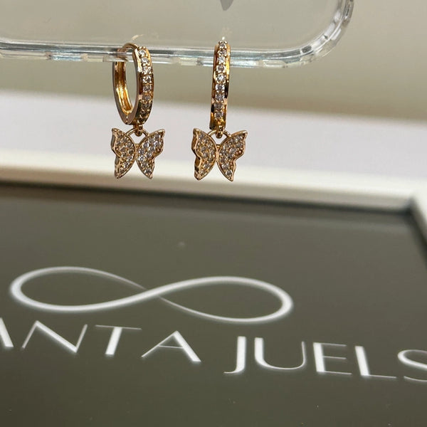 Butterfly hugging earrings