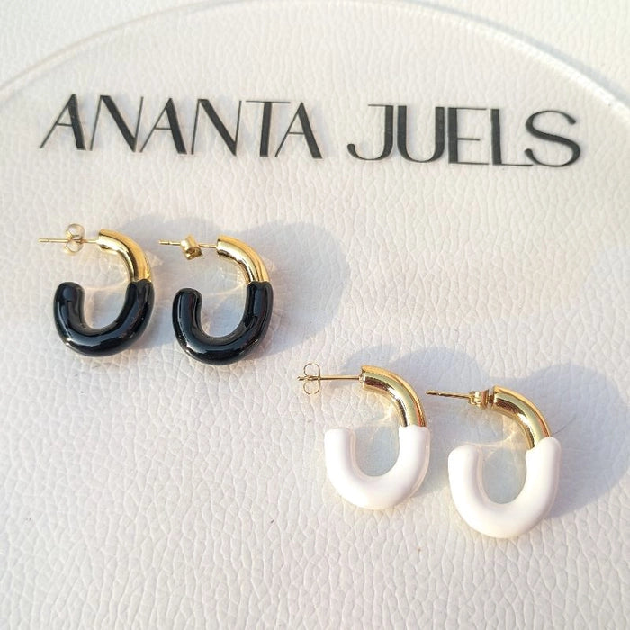 Coloured chunky hoops