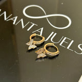 Butterfly hugging earrings