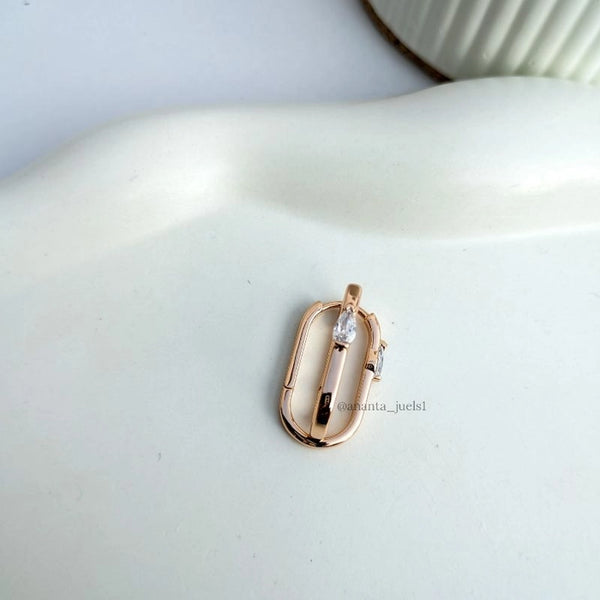 Oval studded hoops