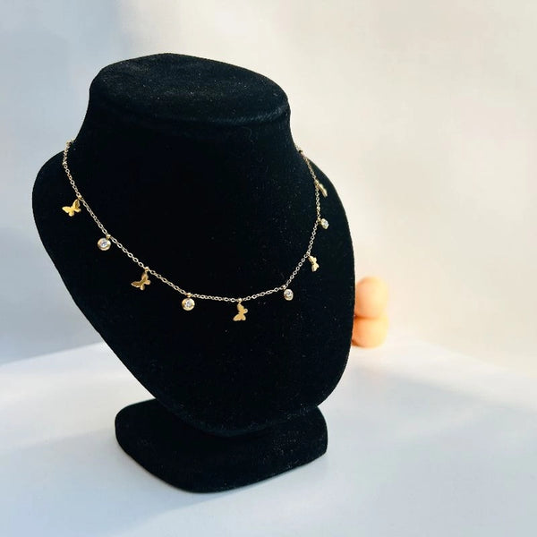 Butterfly charm necklace