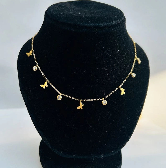 Butterfly charm necklace