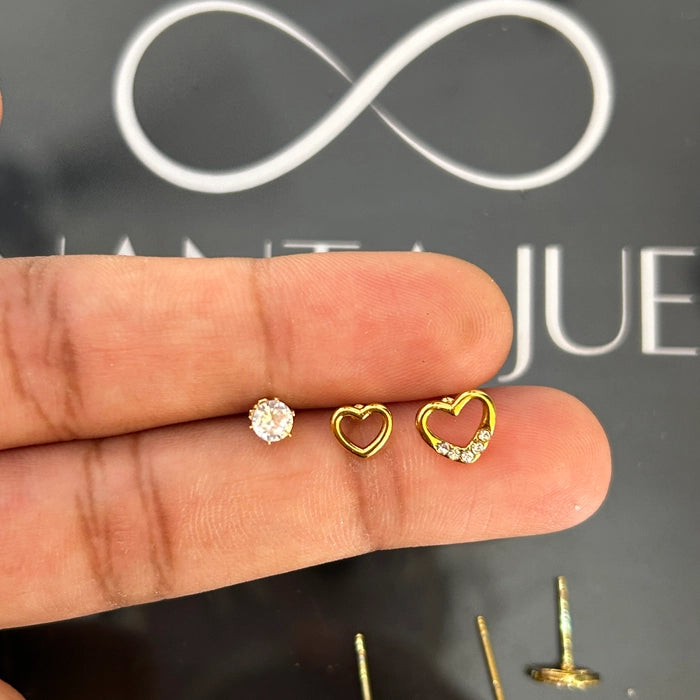 Mini studs set (heart)