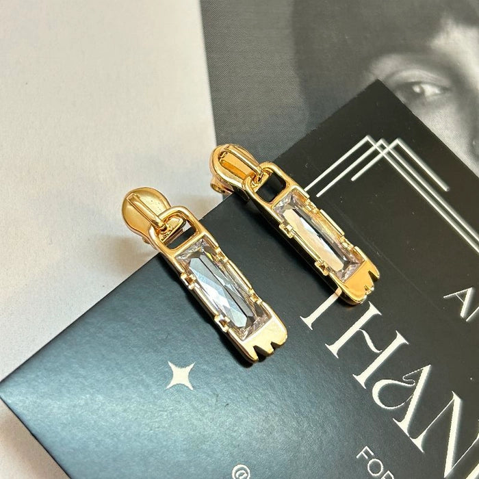 Zip look studs