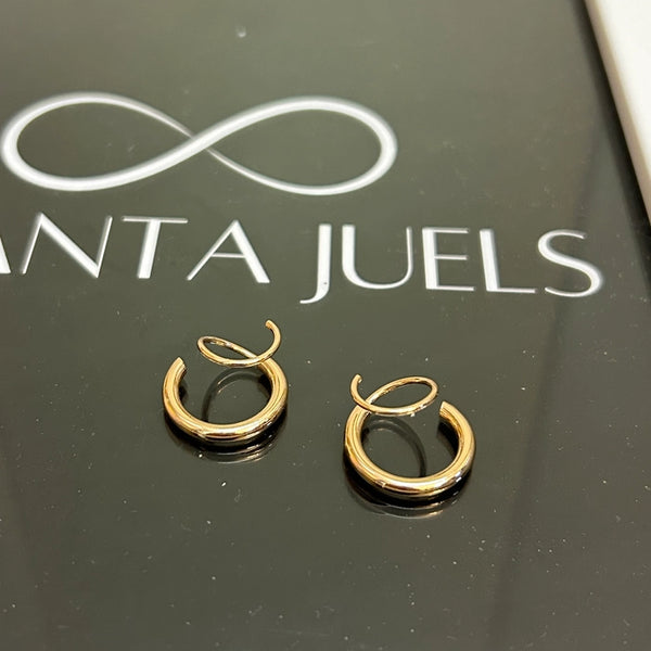 Double twist earrings (brass)