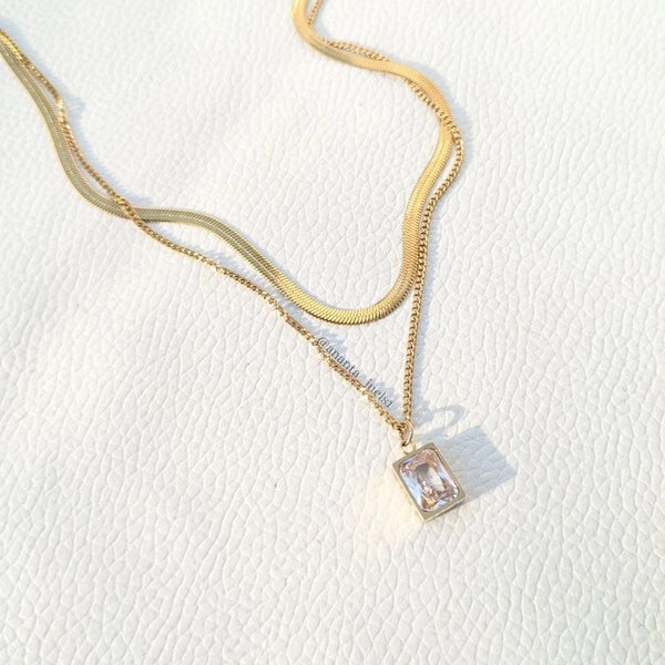 Double layer necklace