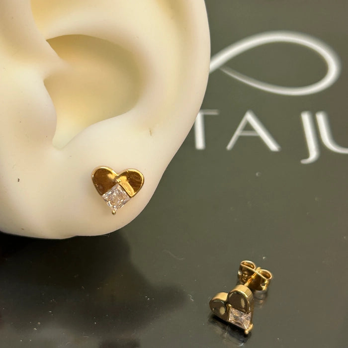 Heart studs